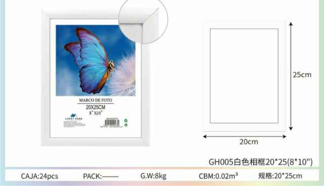 GH005白色相框 20*25